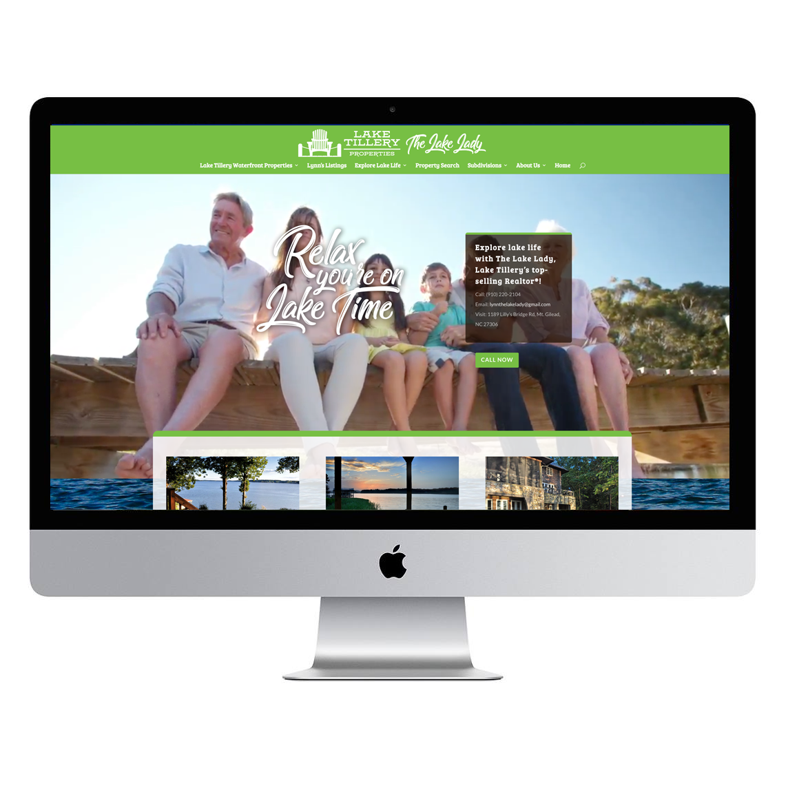 Lake Tillery Properties website design
