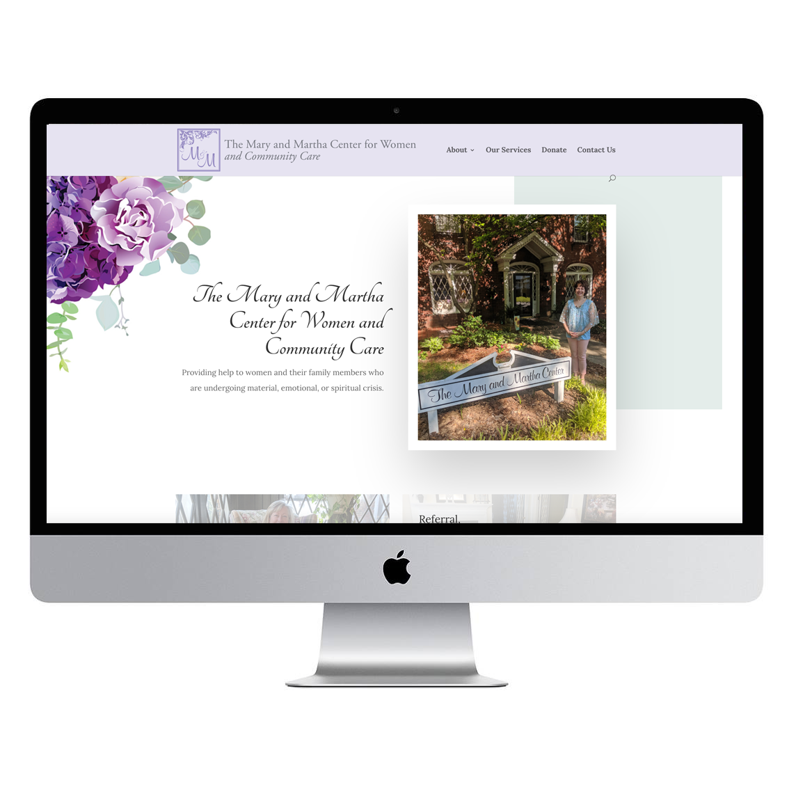 The Mary and Martha Center for Women website design