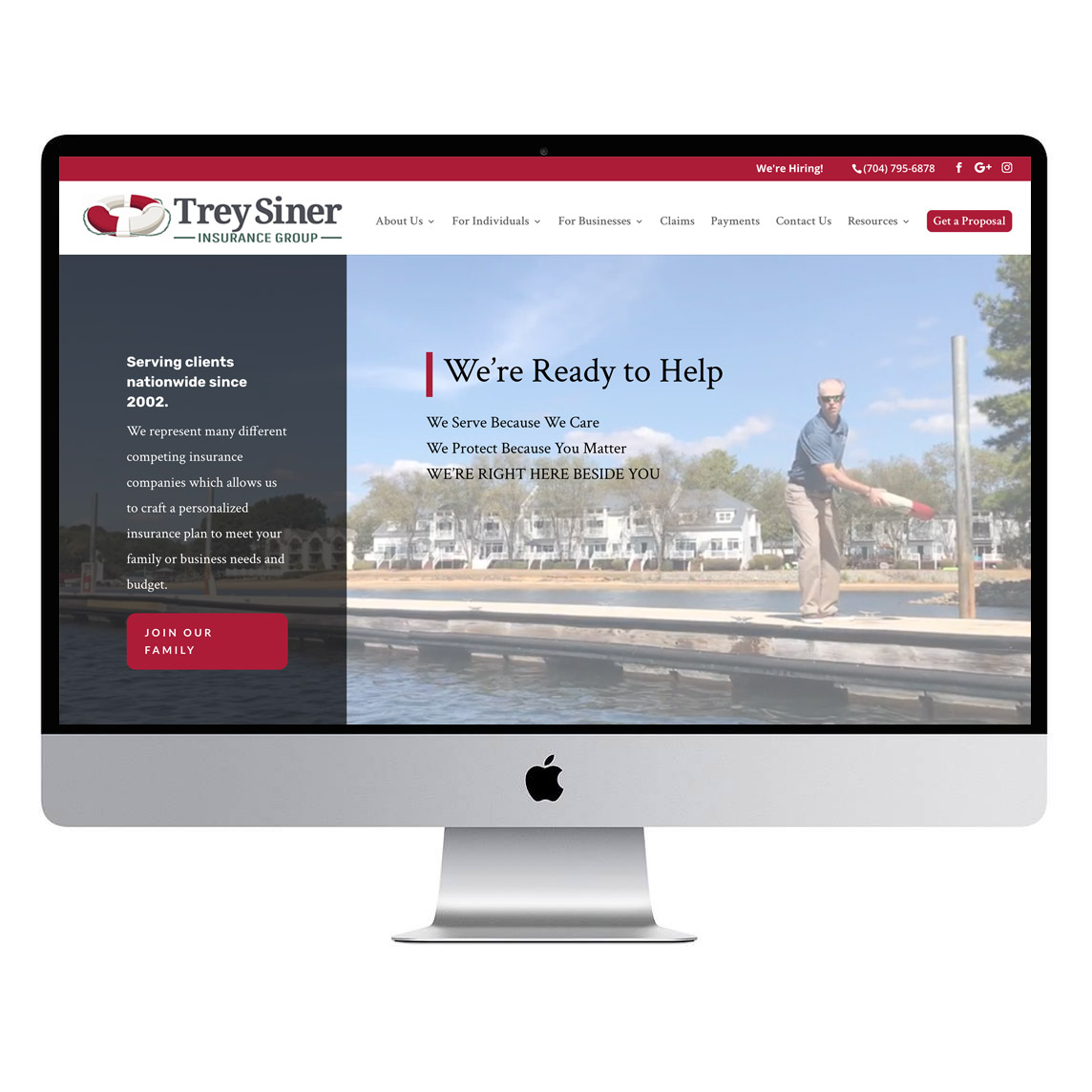 Trey Siner Insurance Group website design